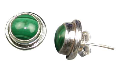 SKU 9101 - a Malachite Earrings Jewelry Design image
