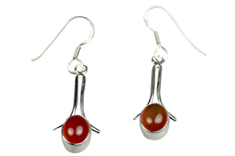 SKU 9104 - a Carnelian Earrings Jewelry Design image