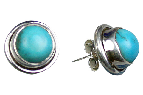 SKU 9108 - a Turquoise Earrings Jewelry Design image