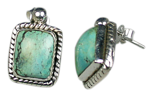 SKU 9121 - a Turquoise Earrings Jewelry Design image