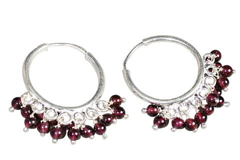 SKU 9137 - a Garnet Earrings Jewelry Design image