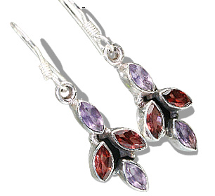 SKU 9154 - a Garnet Earrings Jewelry Design image