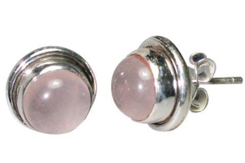 SKU 9157 - a Rose quartz Earrings Jewelry Design image