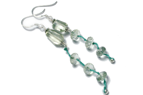 SKU 9212 - a Green amethyst Earrings Jewelry Design image