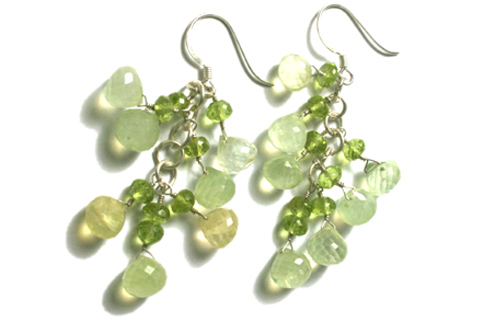 SKU 9217 - a Prehnite Earrings Jewelry Design image