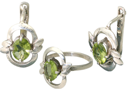 SKU 9229 - a Peridot Earrings Jewelry Design image