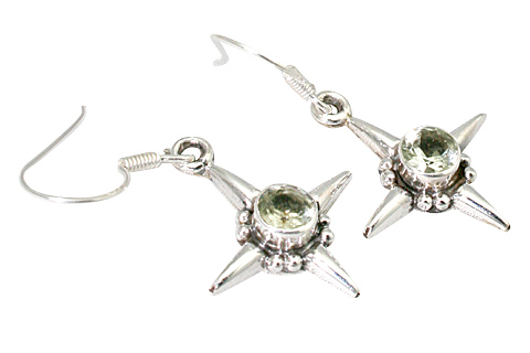 SKU 9324 - a Green amethyst earrings Jewelry Design image