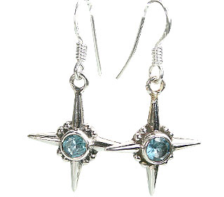 SKU 9325 - a Blue Topaz earrings Jewelry Design image