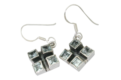 SKU 9327 - a Blue Topaz earrings Jewelry Design image