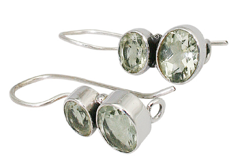 SKU 9332 - a Green amethyst earrings Jewelry Design image