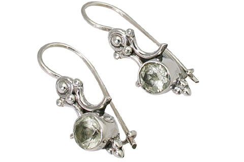 SKU 9333 - a Green amethyst earrings Jewelry Design image