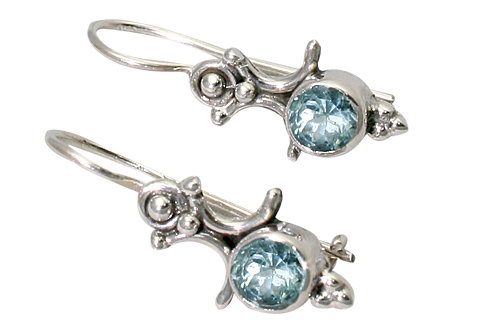 SKU 9361 - a Blue Topaz earrings Jewelry Design image