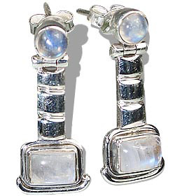 SKU 9388 - a Moonstone earrings Jewelry Design image
