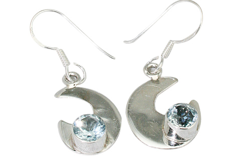 SKU 9391 - a Blue Topaz earrings Jewelry Design image