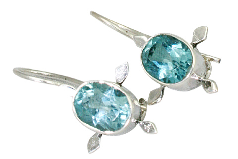 SKU 9394 - a Blue Topaz earrings Jewelry Design image