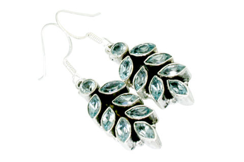 SKU 9396 - a Blue Topaz earrings Jewelry Design image