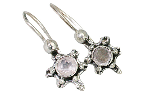 SKU 9399 - a Rose quartz earrings Jewelry Design image