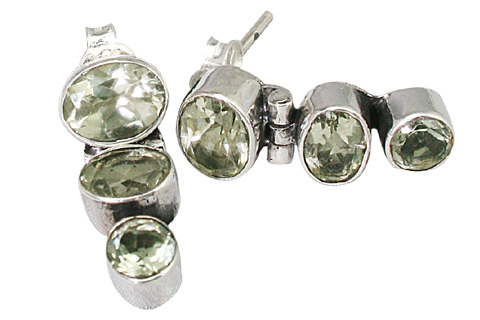SKU 9404 - a Green amethyst earrings Jewelry Design image