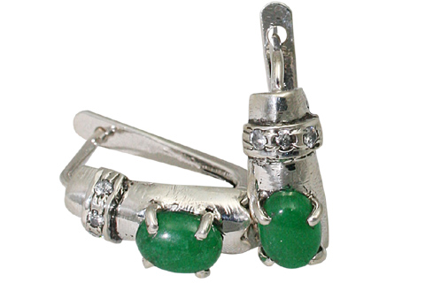 SKU 9406 - a Emerald earrings Jewelry Design image