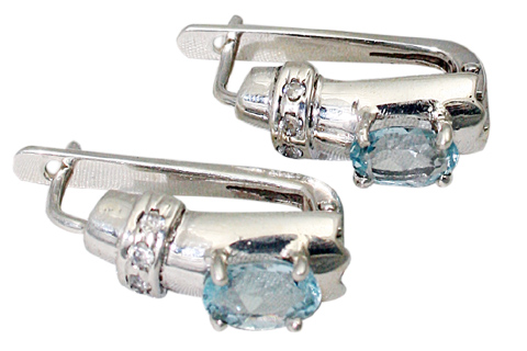 SKU 9409 - a Blue Topaz earrings Jewelry Design image