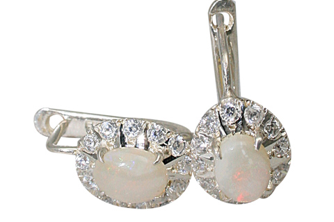 SKU 9412 - a Opal earrings Jewelry Design image