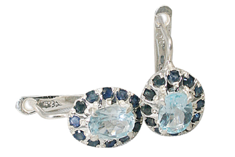 SKU 9415 - a Blue Topaz earrings Jewelry Design image