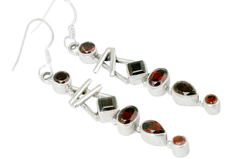 SKU 9419 - a Garnet earrings Jewelry Design image