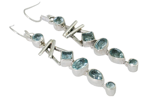 SKU 9421 - a Blue Topaz earrings Jewelry Design image