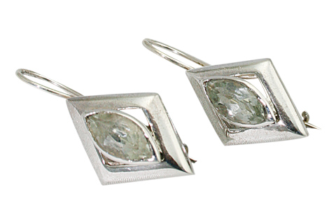 SKU 9447 - a Green amethyst earrings Jewelry Design image