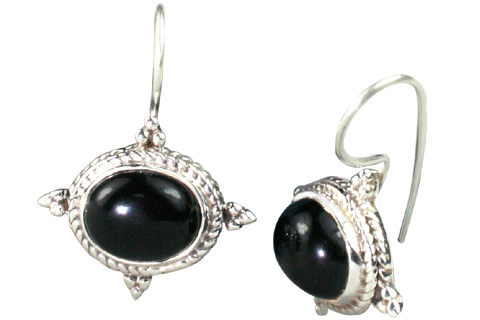 SKU 9500 - a Onyx earrings Jewelry Design image