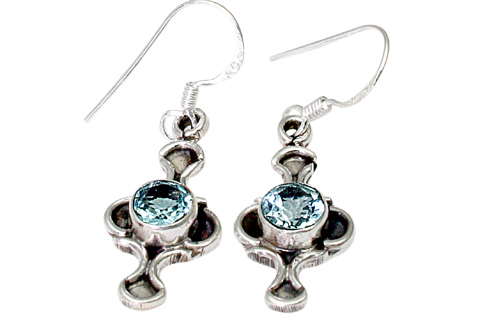 SKU 9559 - a Blue Topaz earrings Jewelry Design image