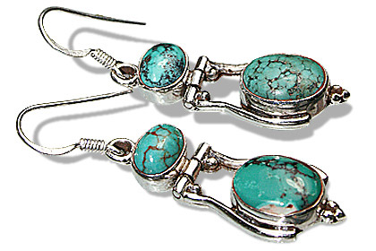 SKU 9637 - a Turquoise earrings Jewelry Design image