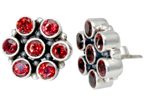 SKU 9639 - a Garnet earrings Jewelry Design image