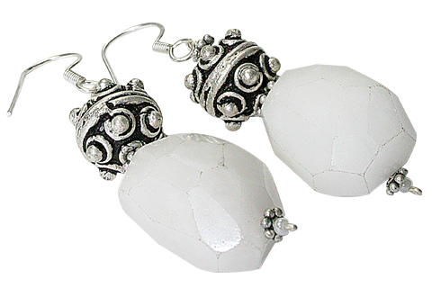 SKU 9713 - a Snow Quartz earrings Jewelry Design image