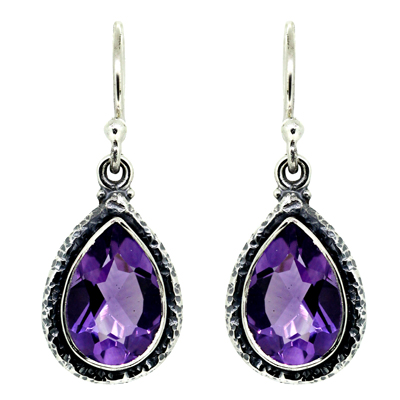 SKU 9754 - a Amethyst earrings Jewelry Design image