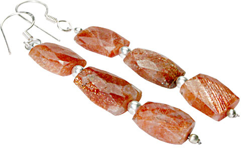 SKU 9769 - a Sunstone earrings Jewelry Design image