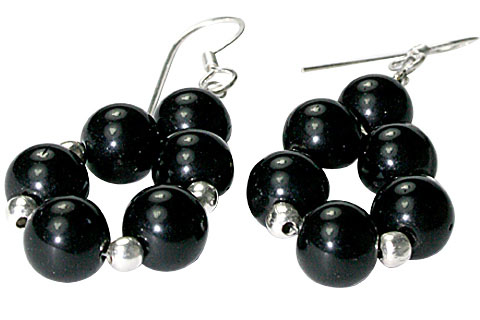 SKU 9785 - a Onyx earrings Jewelry Design image