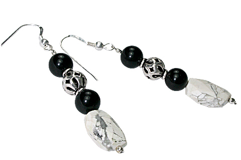 SKU 9787 - a howlite earrings Jewelry Design image