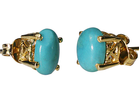 SKU 9923 - a Turquoise earrings Jewelry Design image