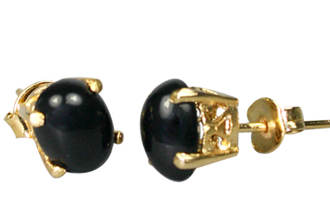 SKU 9959 - a Onyx earrings Jewelry Design image