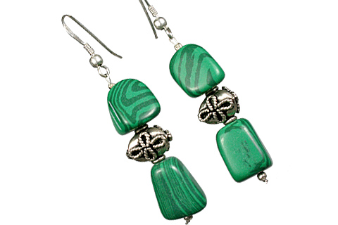 unique Malachite earrings Jewelry