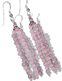 unique Rose quartz earrings Jewelry