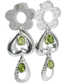 unique Peridot earrings Jewelry