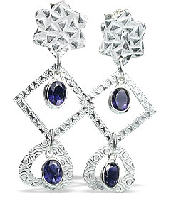 unique Iolite earrings Jewelry