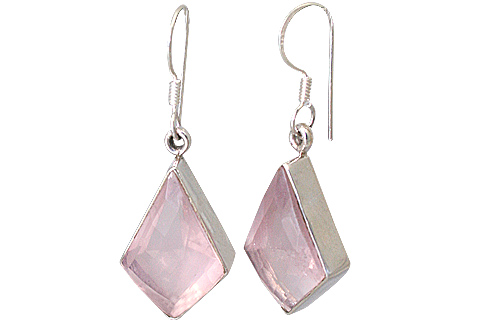 unique Rose quartz earrings Jewelry