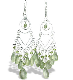 unique Prehnite Earrings Jewelry