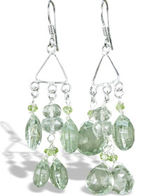 unique Prehnite earrings Jewelry