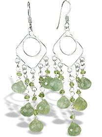 unique Prehnite earrings Jewelry