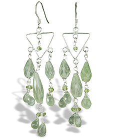 unique Prehnite earrings Jewelry