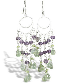 unique Prehnite earrings Jewelry